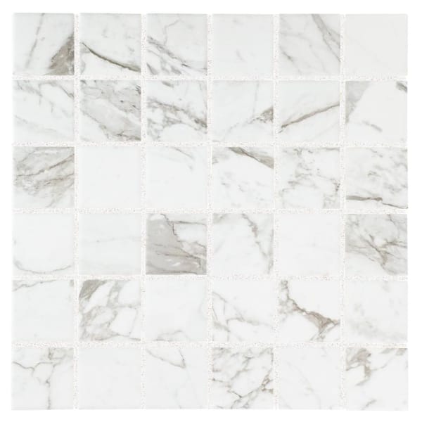 Marazzi Epic Clean Milton Arabescato Marble 4 in. x 4 in. Glazed