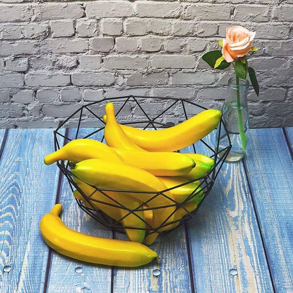 12pcs Artificial Indoor Yellow Banana Set Realistic Foam Fruit