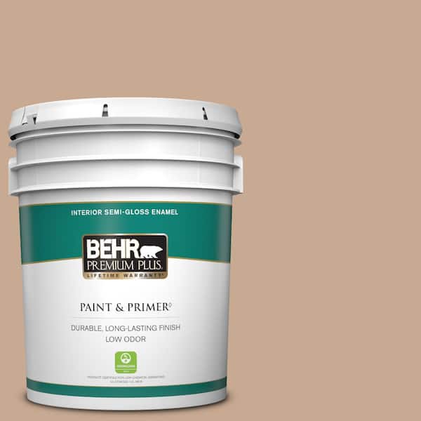 BEHR PREMIUM PLUS 5 gal. #ECC-42-1 Fox Hill Semi-Gloss Enamel Low Odor Interior Paint & Primer