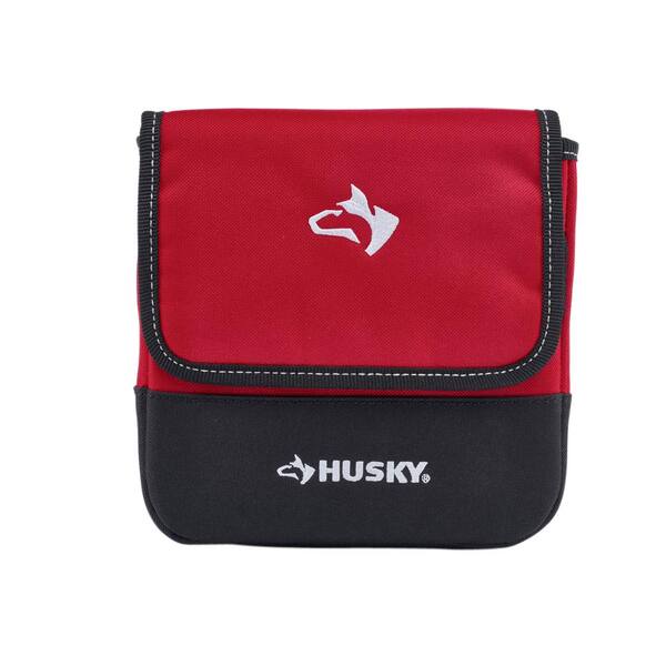 Husky 7 in. Rugged Storage Bag Pouch with Protective Flap