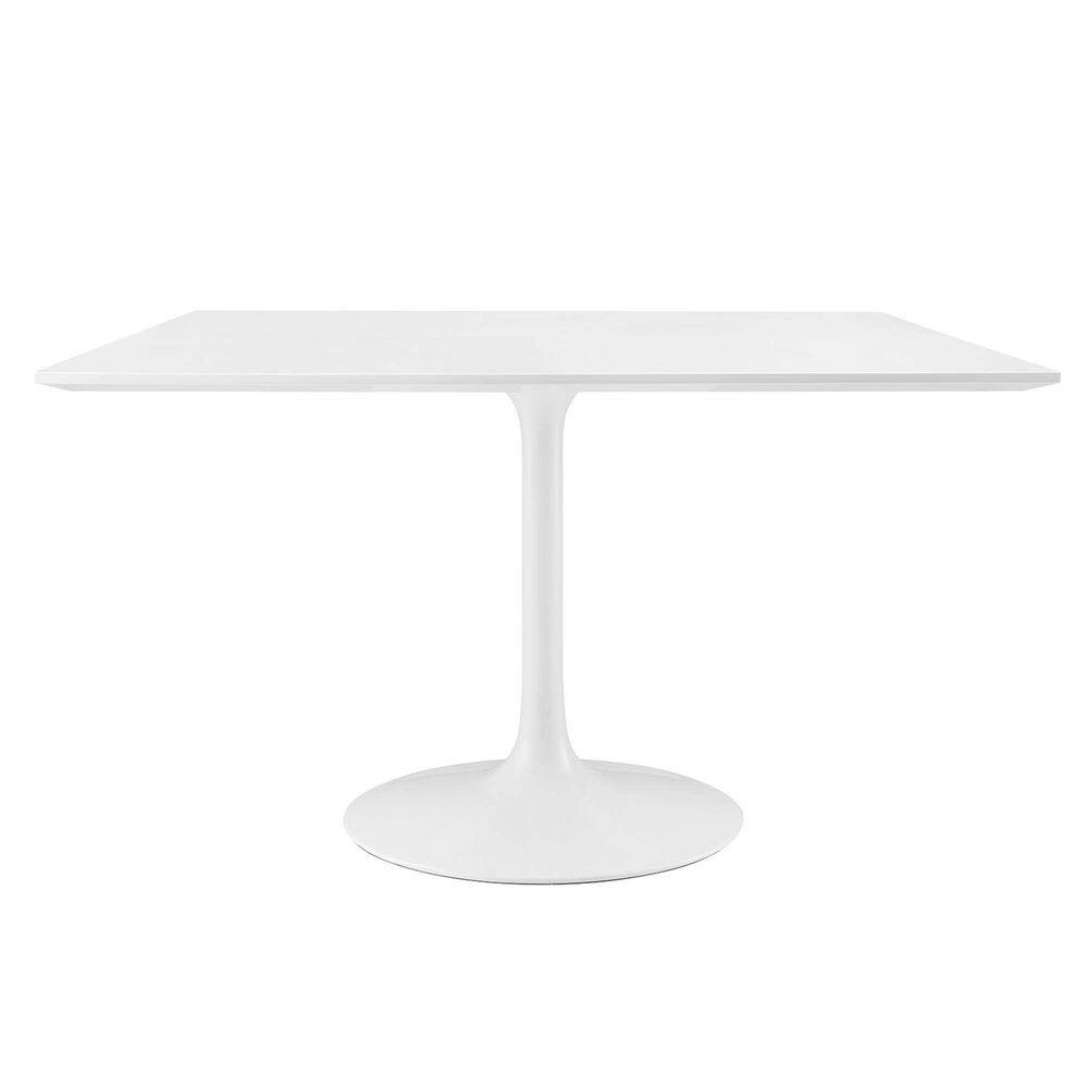 Lippa 48" Square Wood Dining Table in White