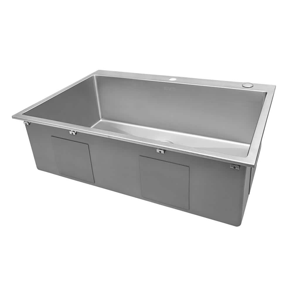 Ruvati 33" x 22" Stainless Steel Topmount Kitchen Sink with Satin Finish