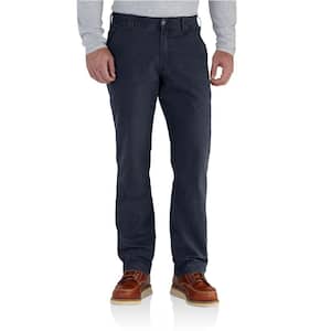 Men's 48 in. x 30 in. Navy Cotton/Spandex Rugged Flex Rigby Dungaree Pant