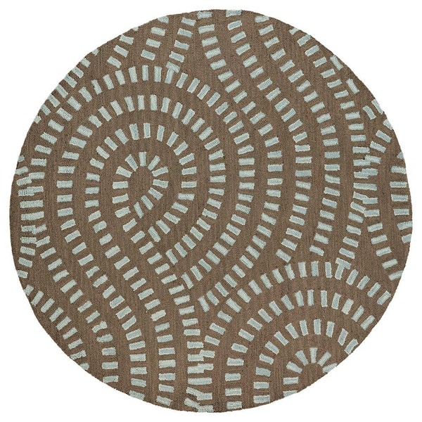Kaleen Carriage Traffic Spa 8 ft. x 8 ft. Round Area Rug