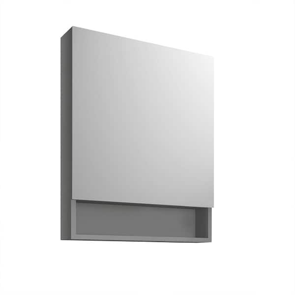 Fresca 24 in. x 31.50 in. Surface Mount Medicine Cabinet in Gray