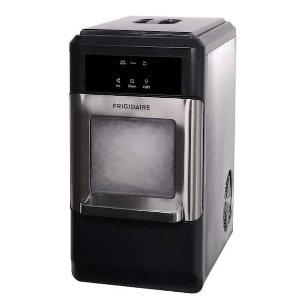 Frigidaire 44 lbs. Freestanding Crunchy Nugget Ice Maker in Stainless Steel and Black