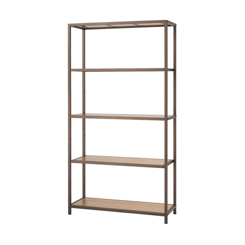 TRINITY Bronze Anthracite 5-Tier Steel Shelving Unit (32 In. W X 60 In ...