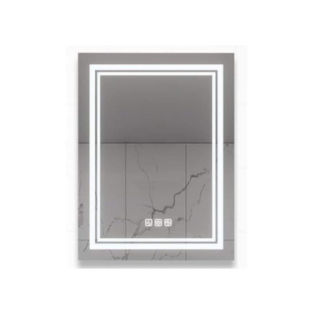 40 in. H x 24 in. W Rectangular Frameless Wall Mounted Bathroom Vanity Mirr