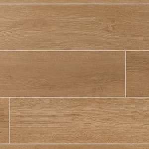 Hemlock Elegant Copper 7.14 in. x 58.85 in. Wood Look Matte Porcelain Floor and Wall Tile (11.94 sq. ft. /Case)