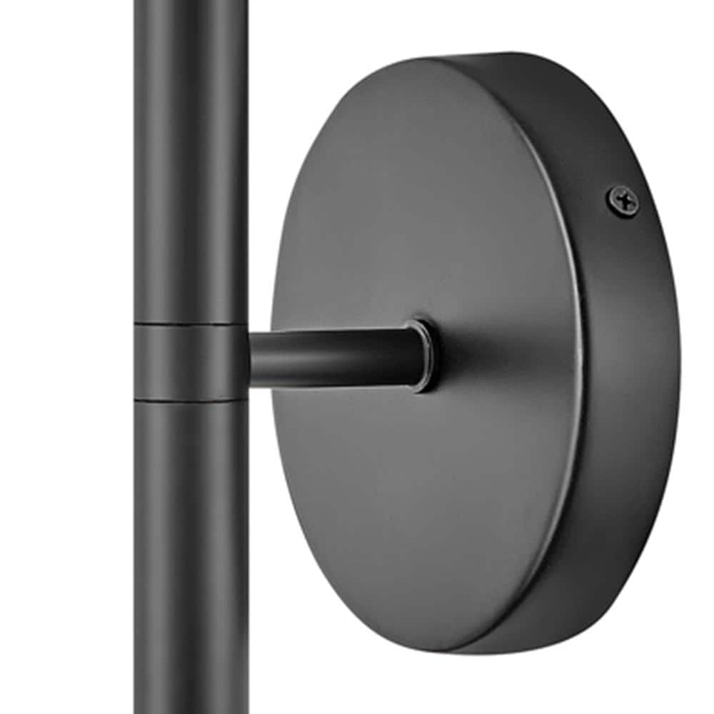 Millie 14" Black Steel Dimmable Cylinder Wall Sconce