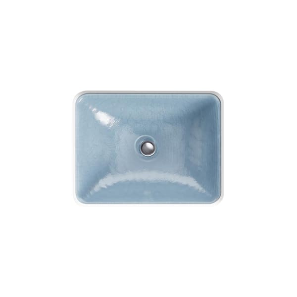 Yepsen Glass Undermount Bathroom Sink in Opaque Dusk