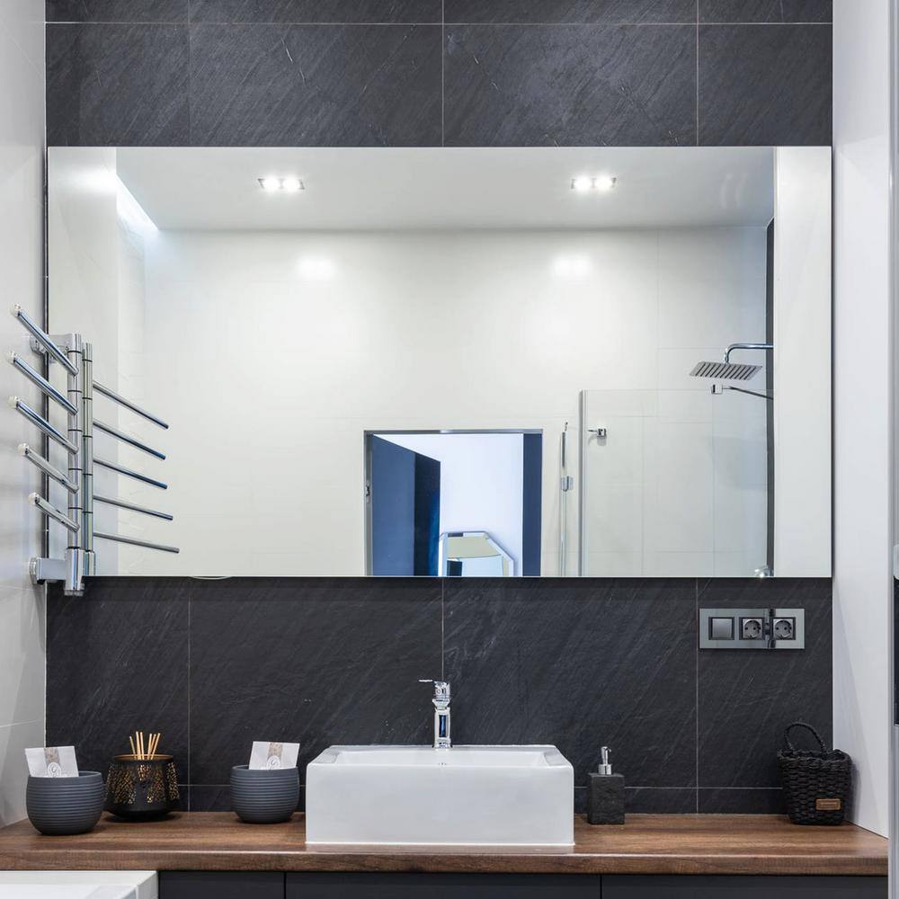 36" x 60" Frameless Polished Edge Rectangular Wall Mirror