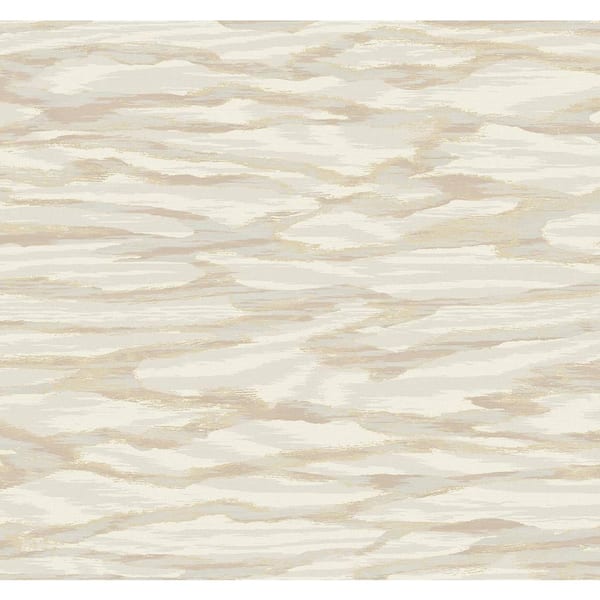 Seabrook Designs 60.75 sq. ft. Metallic Sand Dune and Mauve Wood Abstract Paper Unpasted Wallpaper Roll