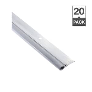 Low Temperature 1.25 in. x 84 in. Gray Thermoplastic Rubber Bulb & Aluminum Screw On Door Weatherstrip (Set Pack of 20)