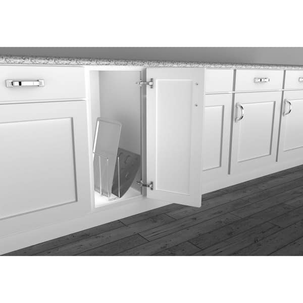 U-Shaped Chrome Steel Bakeware Divider Organizer for Wall/Base Cabinet (2-Pack)