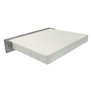 Preston 14 in. W x 14 in. D Vinyl Flip-Up Shower Seat in White and Polished Chrome