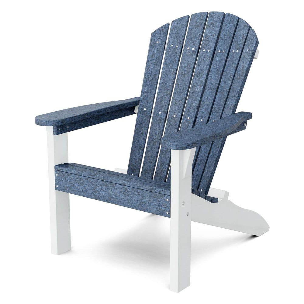Heritage Patriot Blue and White HDPE Plastic Outdoor Sunset Adirondack Chair price history on PriceWatchPro