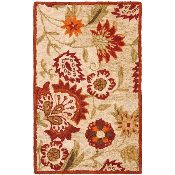 Safavieh Blossom Beige/Multi 3 ft. x 4 ft. Border Speckled Floral Area Rug
