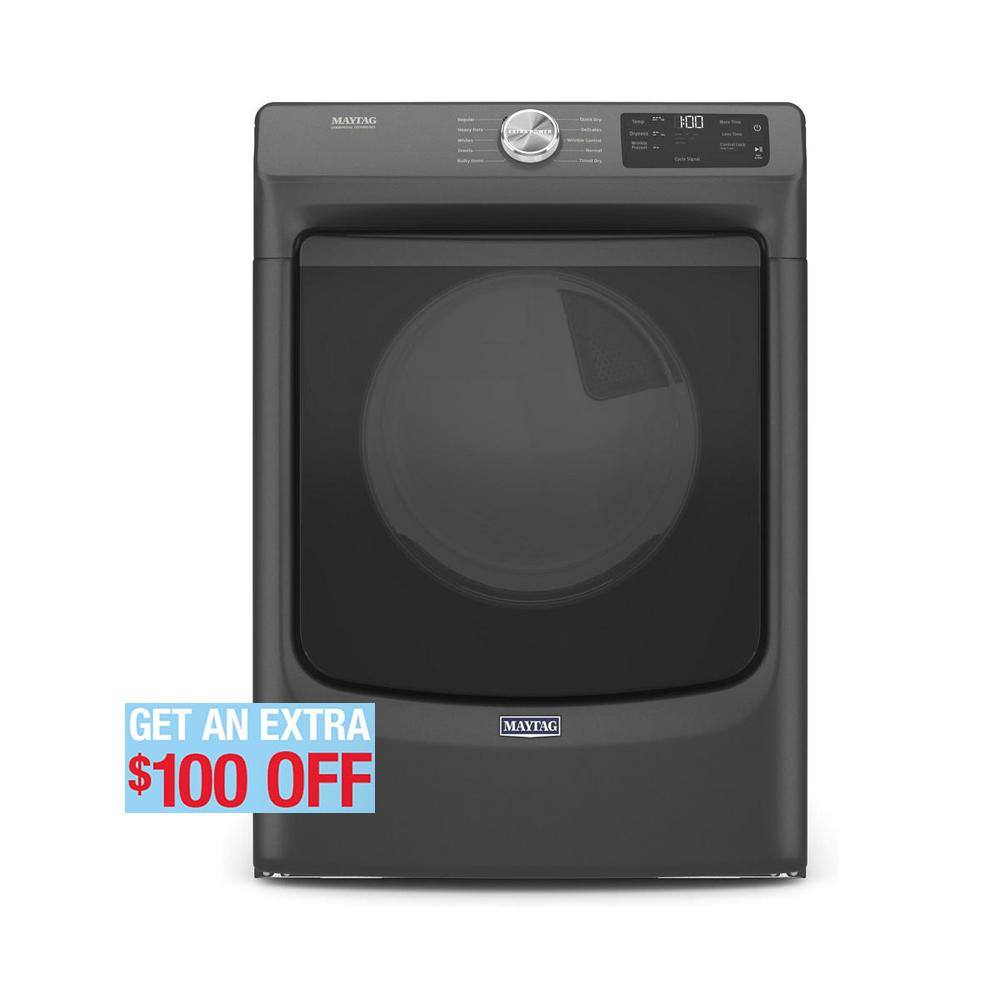 Maytag 7.3 cu. ft. Vented Gas Dryer in Volcano Black MGD5630MBK The Home Depot