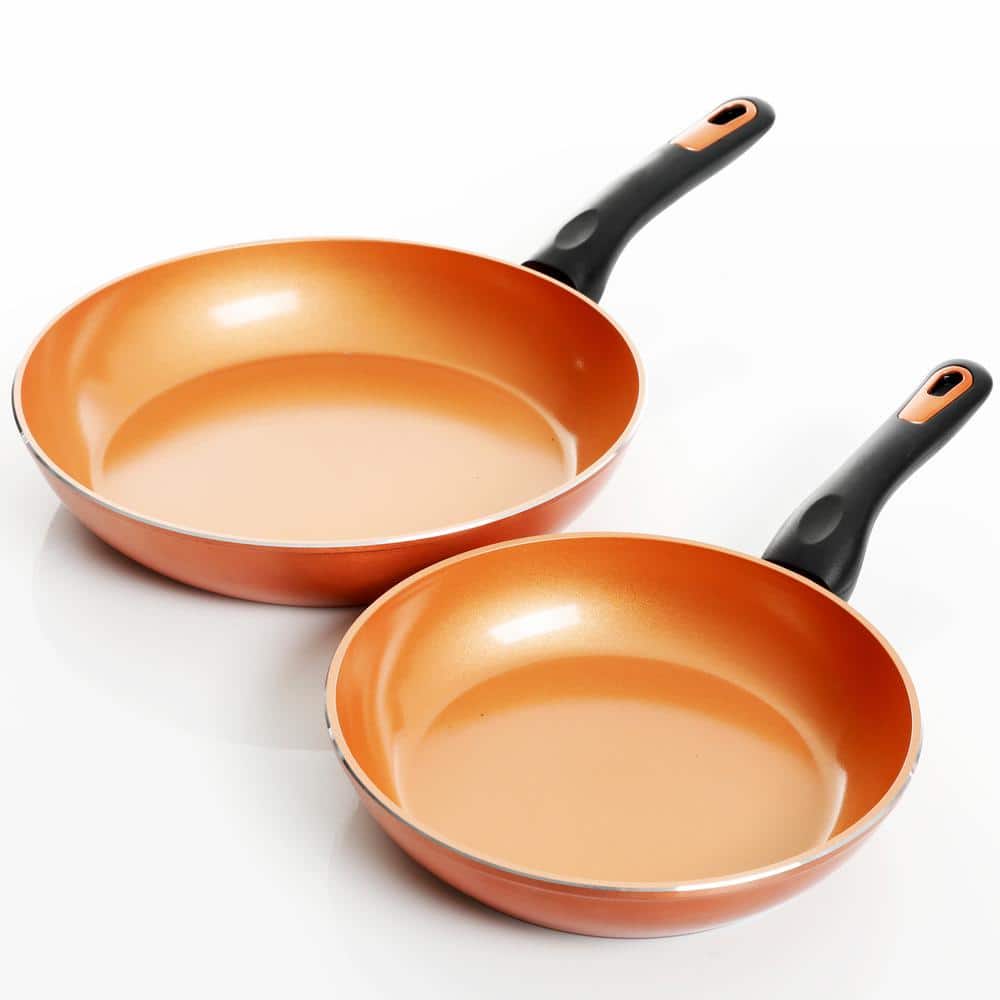 Gibson Cuisine Hummington 12 Inch Aluminum Frying Pan in Metallic Copper -  Non-Stick Skillet in the Cooking Pans & Skillets department at