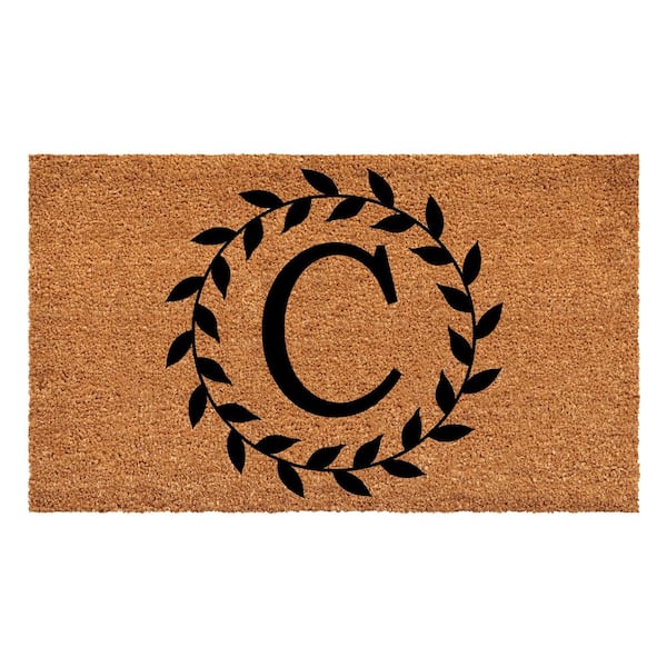 Calloway Mills Laurel Wreath Doormat, 24" x 36" (Letter C)