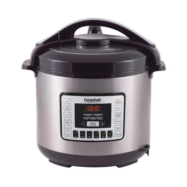NuWave 8 Qt. Stainless Steel Electric Pressure Cooker with Non-Stick Pot