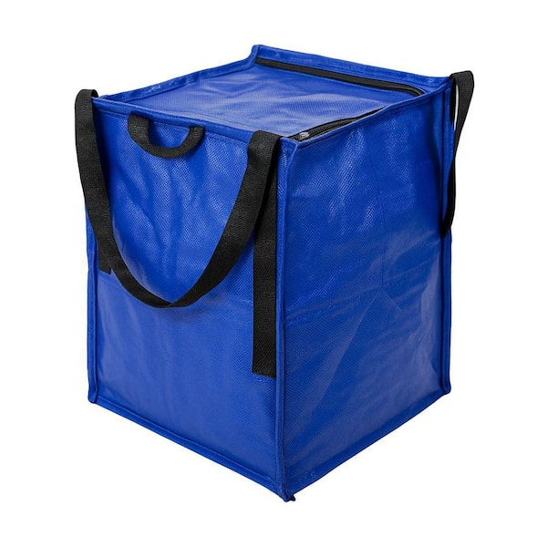 22 Gal. Heavy Duty Zipper Top Tote Storage Bag, Blue