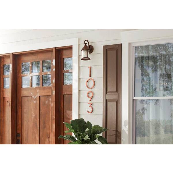 thumbnail image 2 of Hand-Hammered Solid Copper House Numbers (4 Inch) - Arts & Crafts Style By The Metal Peddler 2 of 5