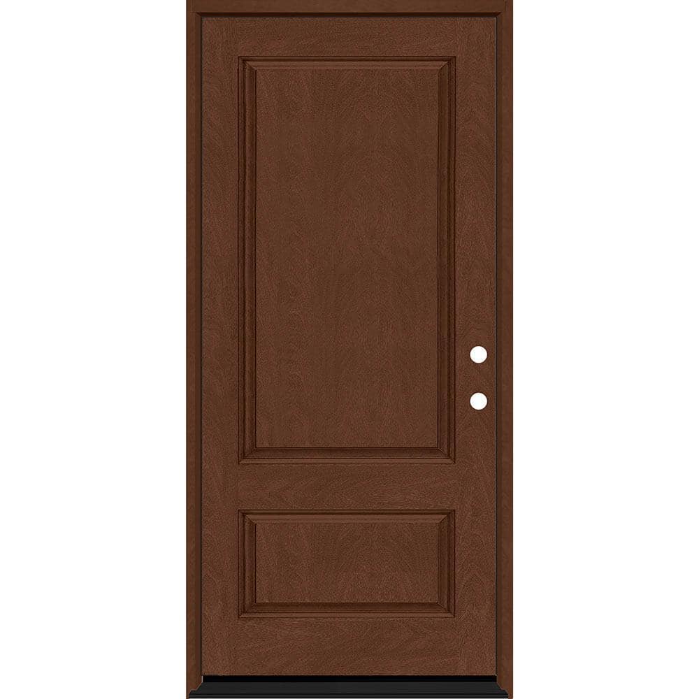 Regency 36 in. x 80 in. 2Panel 3/4-Squaretop LHIS Chestnut Stained Fiberglass Prehung Front Door price history on PriceWatchPro