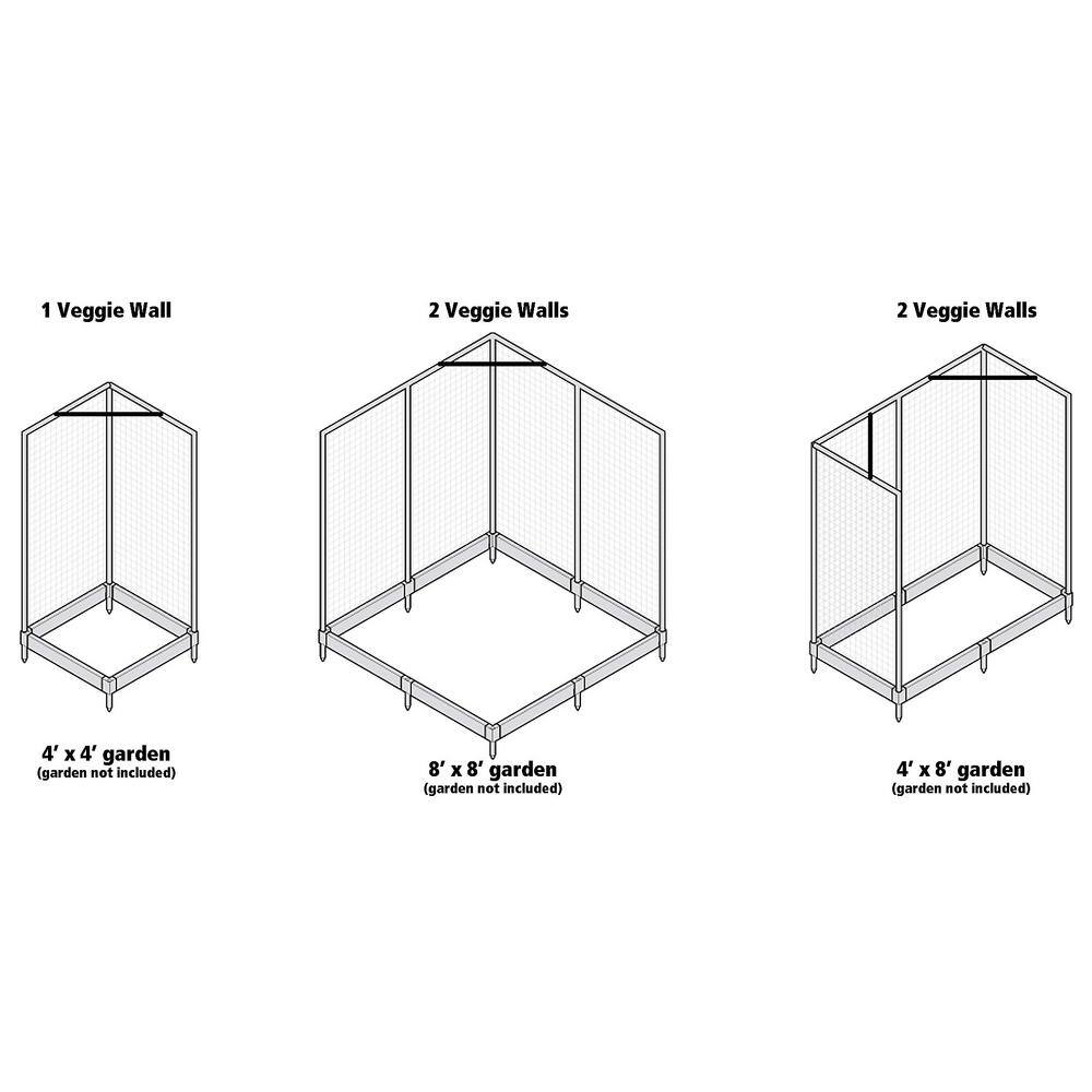 48'' x 48'' Stainless Steel Raised Garden Bed Trellis Kit