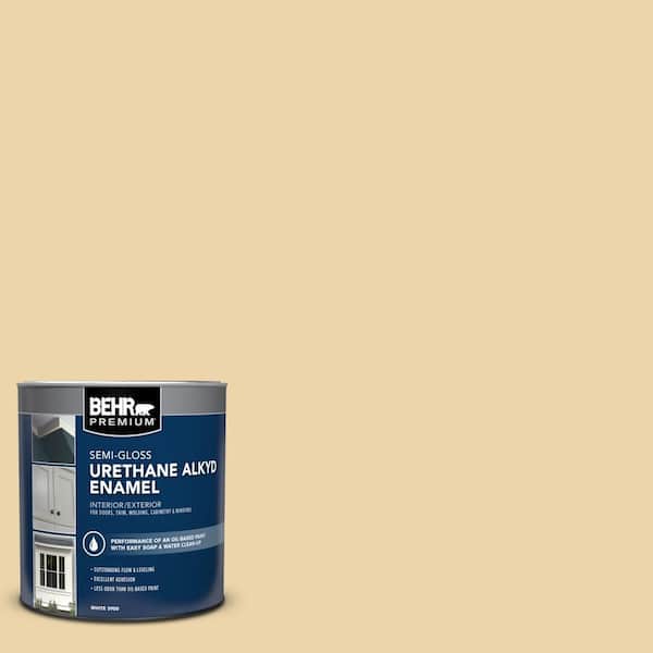 1 qt. #ICC-51 Sweet Marzipan Semi-Gloss Enamel Urethane Alkyd Interior/Exterior Paint
