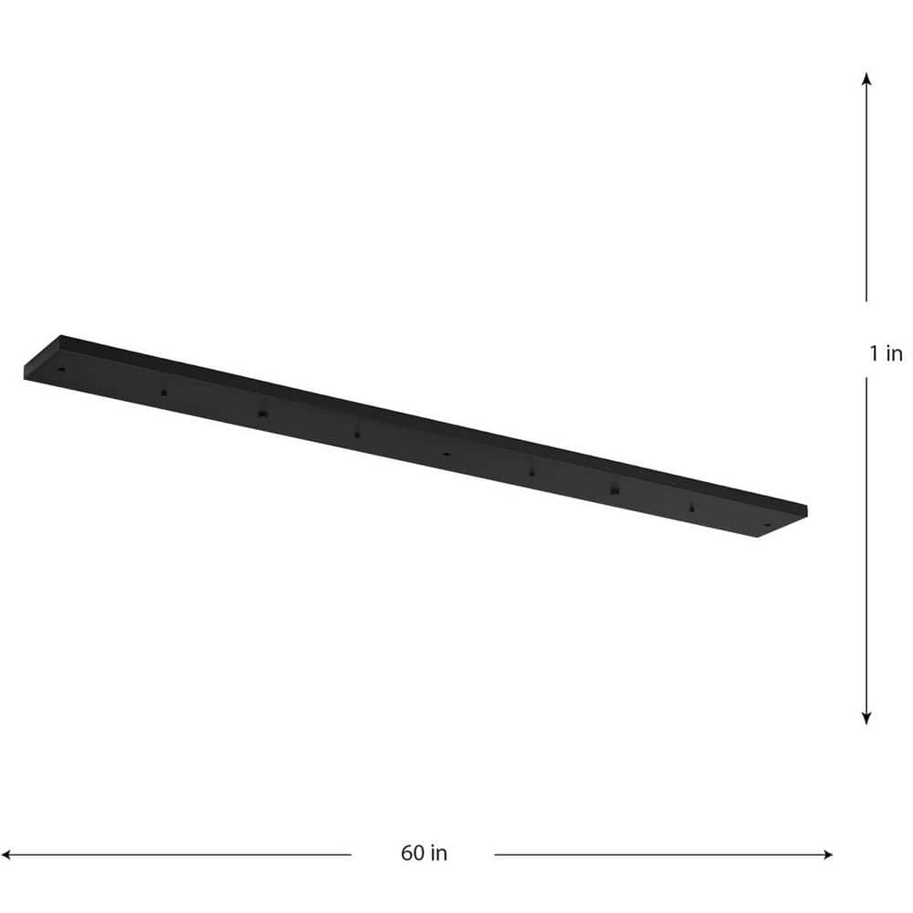 Matte Black 60" Rectangular Pendant Canopy Kit