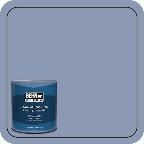 BEHR ULTRA 1 qt. #600F-5 Blueberry Buckle Extra Durable Satin Enamel Interior Paint & Primer