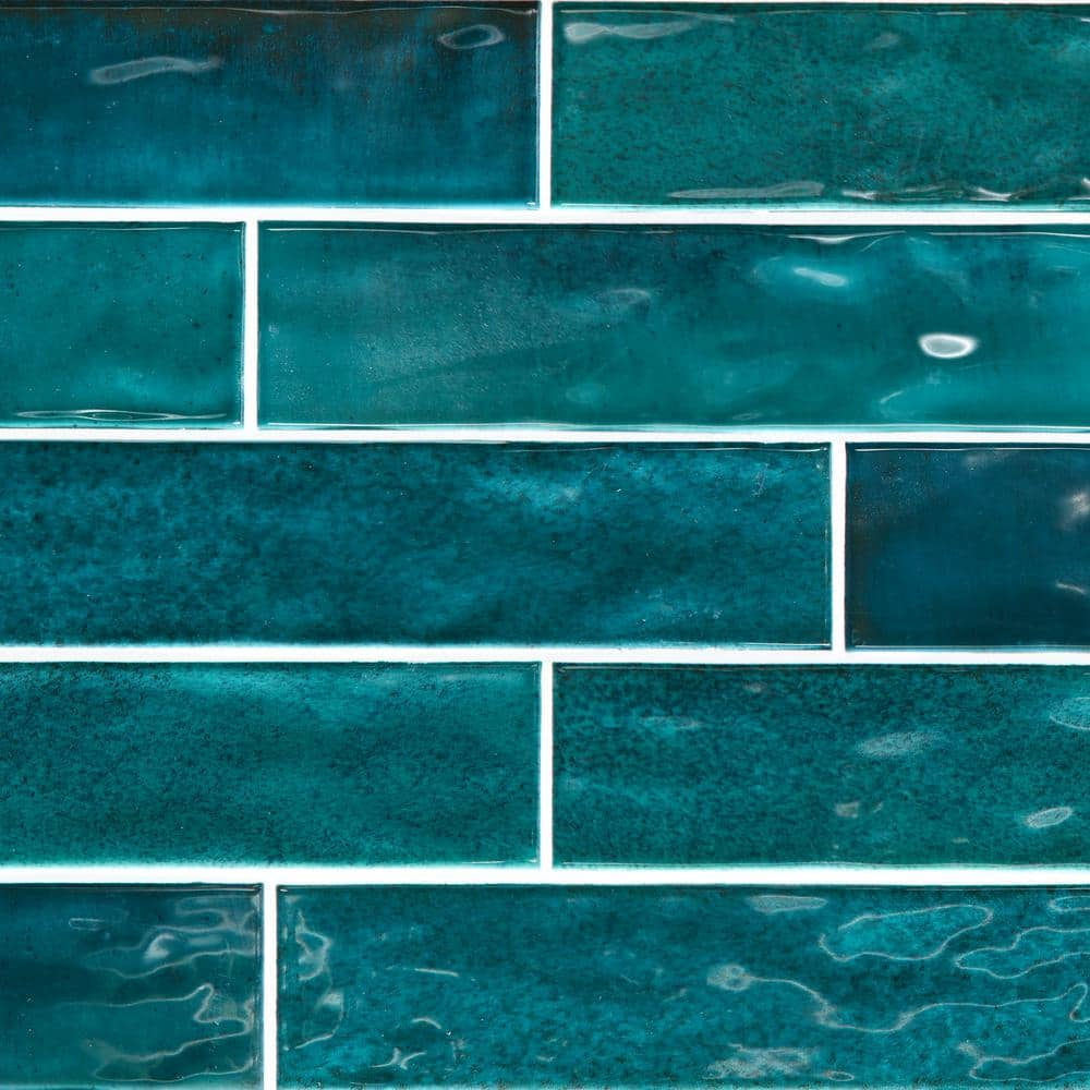 Daltile LuxeCraft Arteko Deep Teal 3 in. x 12 in. Glazed Wall Ceramic ...