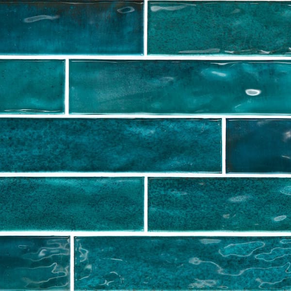 Daltile LuxeCraft Arteko Deep Teal 3 in. x 12 in. Glazed Wall Ceramic Tile (240 sq. ft./pallet)