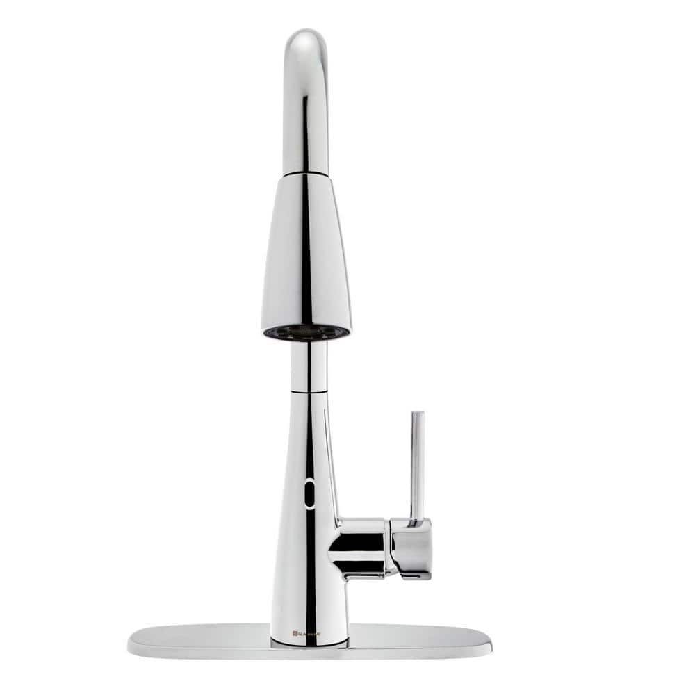 Chrome Touchless Single-Handle Pull-Down Kitchen Faucet