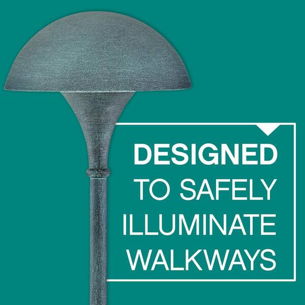HINKLEY - Mushroom 1-Light Green Aluminum Weather Resistant Post Light with No Bulbs Included