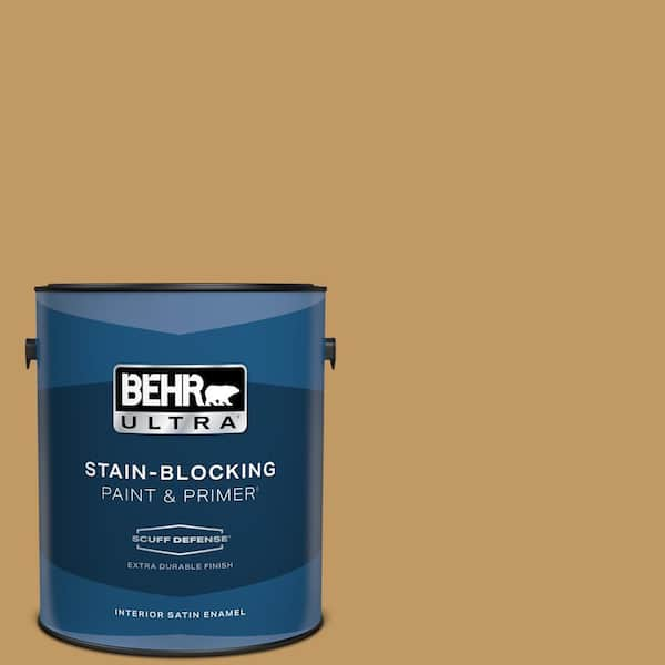 BEHR ULTRA 1 gal. #310F-5 Donegal Tweed Extra Durable Satin Enamel Interior Paint & Primer