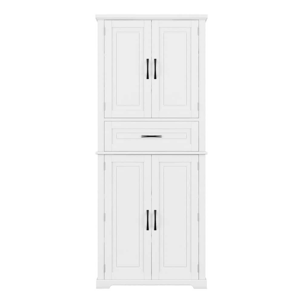 30 in. W x 15.70 in. D x 72 in. H White MDF Freestanding Linen Cabinet with Adjustable Shelves price history on PriceWatchPro