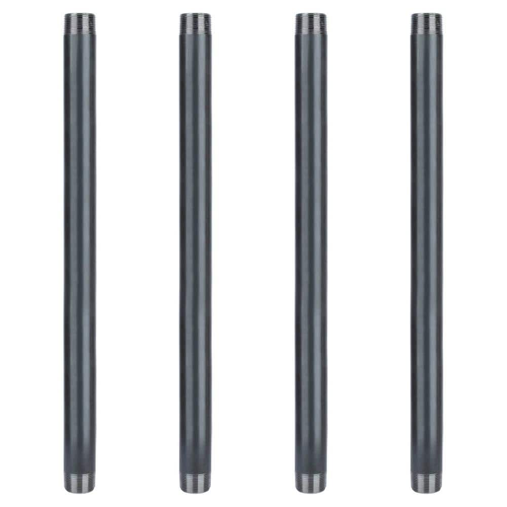 1-1/4 in. x 24 in. Industrial Steel Grey Plumbing Pipe in Black (4-Pack) price history on PriceWatchPro
