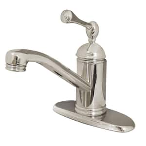 Traditional Single Hole Single-Handle Bathroom Faucet in Brushed Nickel