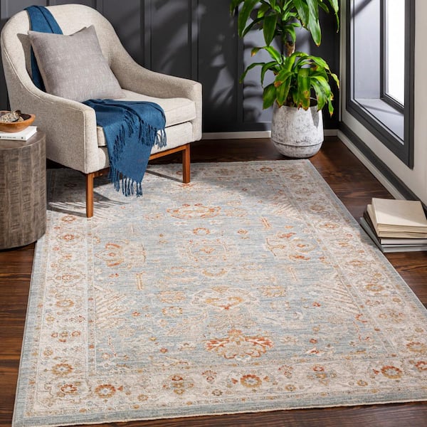 Katara Denim 9 ft. x 12 ft. Indoor Area Rug