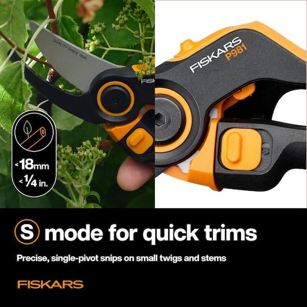 Fiskars DualAction 8 in. Pruning Shears, 1 in. Cut Capacity, 2