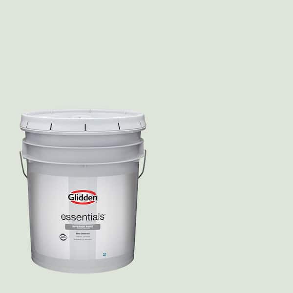 Glidden Essentials 5 gal. PPG1130-2 Mint Wafer Flat Interior Paint