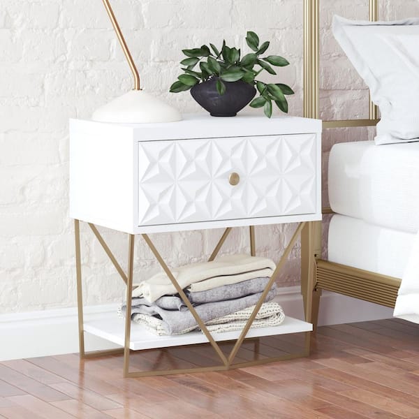 CosmoLiving by Cosmopolitan Blair Accent Table, White