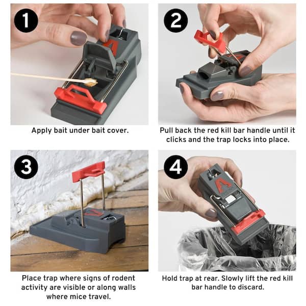  Mouse Trap, Mice Traps That Work Best Snap Traps for Small Mice  and Mouse Outdoor Indoor Quick Kill and Reusable Mouse Traps 6 Pack :  Patio, Lawn & Garden