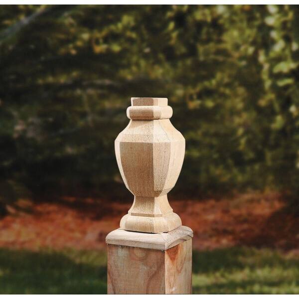 Finial base for 3" fence posts decking treated wood 