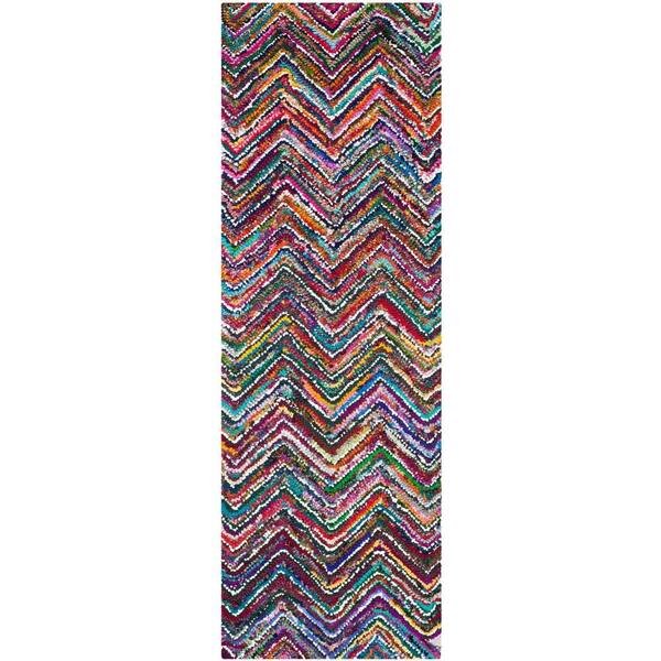 SAFAVIEH Nantucket Multi 2 ft. x 9 ft. Chevron Runner Rug