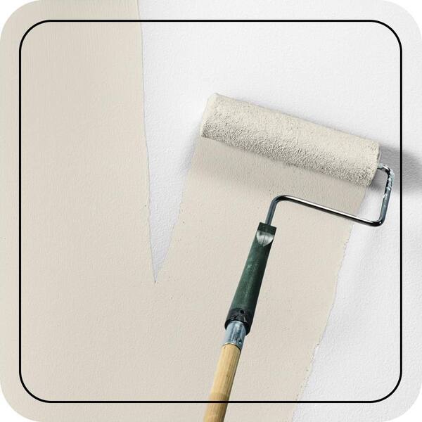BEHR PREMIUM PLUS 8 oz. #W-F-410 Ostrich Satin Enamel Interior