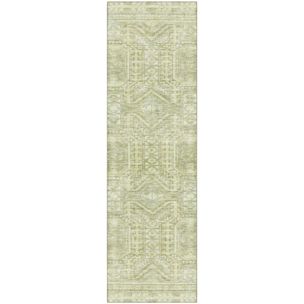 Mayfield Premium Machine Washable Abstract AMF1920 Sage 2 ft. x 7 ft. Runner Rug price history on PriceWatchPro